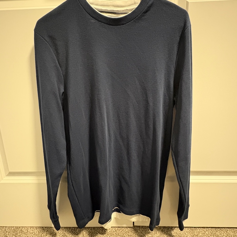 Classic Navy Long Sleeve Men's Shirt